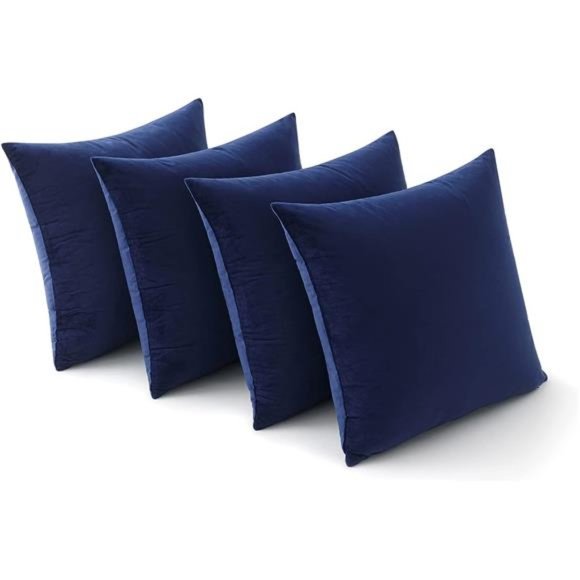 Pack of 4Velvet Throw PillowCovers Decorative Soft CozySolid Luxury Cushion Case - Picture 3 of 7